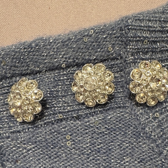 Lilly Pulitzer Morgen Sequin Sweater Dress Boca Blue Metallic NWOT XS - Picture 5 of 9